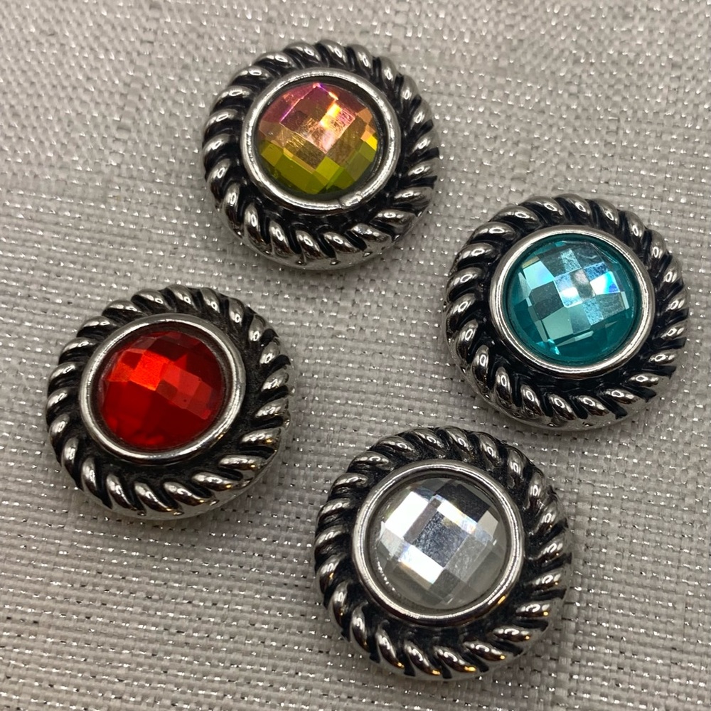 💗WESTERN FILIGREE - Ginger Snaps & Co. Snap Button Charms Set of 4